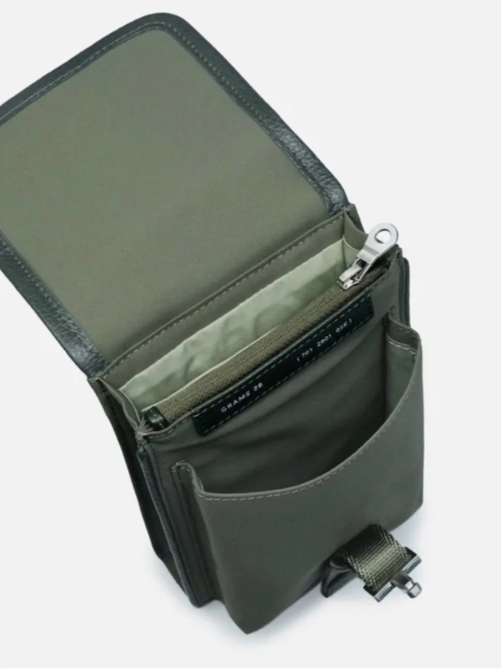 Men's Olive Green Crossbody Phone Case with Buckle Closure